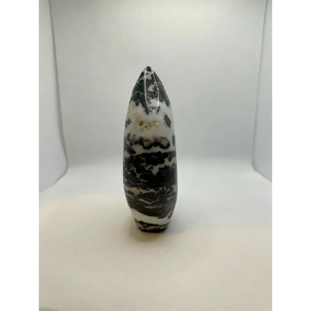 Zebra Jasper Teardrop Flame Freeform